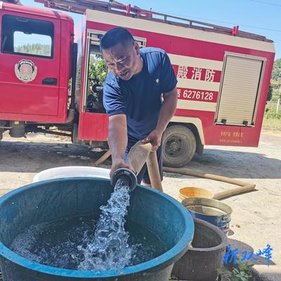 洪山殿镇:消防车进村送水为村民“解渴”